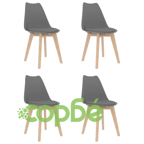 Трапезен комплект от 5 части, сив ➤ топ цена ➤ sorbe.bg