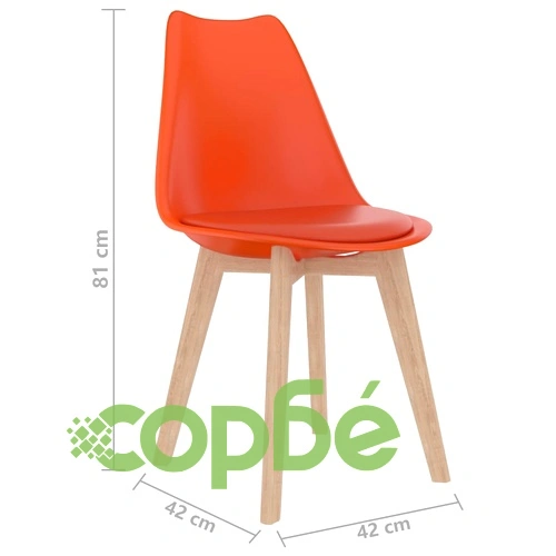 Трапезен комплект от 5 части, оранжев ➤ топ цена ➤ sorbe.bg