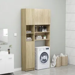 Комплект шкафове за пералня, дъб сонома, ПДЧ
