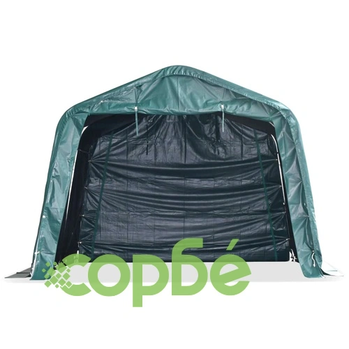 Мобилен навес за животни PVC 550 г/м² 3,3x3,2 м тъмнозелен ➤ топ цена ➤ sorbe.bg