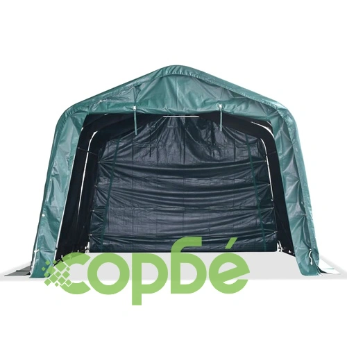 Мобилен навес за животни PVC 550 г/м² 3,3x4,8 м тъмнозелен ➤ топ цена ➤ sorbe.bg