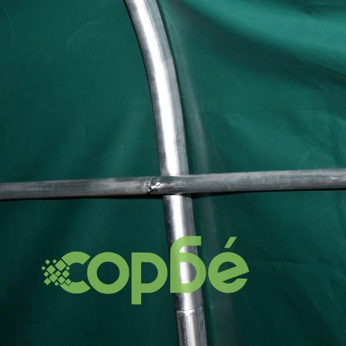 Мобилен навес за животни PVC 550 г/м² 3,3x6,4 м тъмнозелен ➤ топ цена ➤ sorbe.bg
