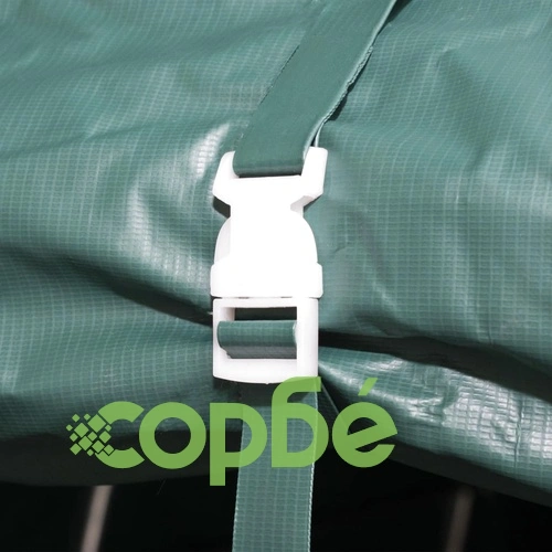 Мобилен навес за животни PVC 550 г/м² 3,3x16 м тъмнозелен ➤ топ цена ➤ sorbe.bg