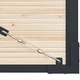 Оградна порта от стомана и смърчово дърво 413x125 см