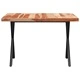 Трапезна маса с X-образни крака 140x70x77 см шишам масив