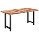 Трапезна маса с H-образни крака 160x80x77 см шишам масив 