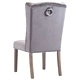 Трапезни столове, 2 бр, сиви, кадифе