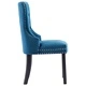 Трапезни столове, 6 бр, сини, кадифе