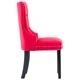Трапезни столове, 6 бр, червени, кадифе