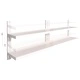 Стенни рафтове на 2 нива, 2 бр, неръждаема стомана, 240x30 см