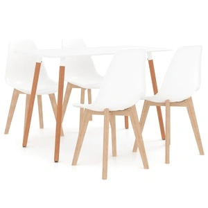 Трапезен комплект от 5 части, бял