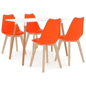 Трапезен комплект от 5 части, оранжев