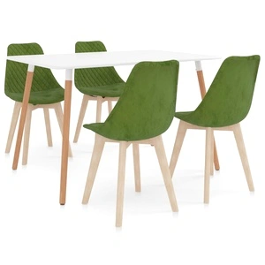 Трапезен комплект от 5 части, светлозелен