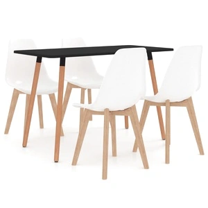 Трапезен комплект от 5 части, бял