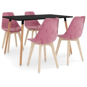 Трапезен комплект от 5 части, розов