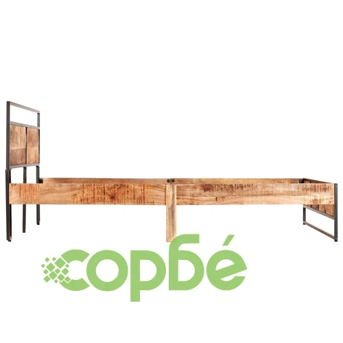 Рамка за легло, мангова и борова дървесина масив, 160x200 cм ➤ топ цена ➤ sorbe.bg