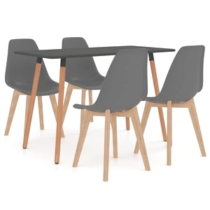 Трапезен комплект от 5 части, сив