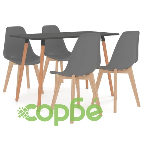 Трапезен комплект от 5 части, сив ➤ топ цена ➤ sorbe.bg