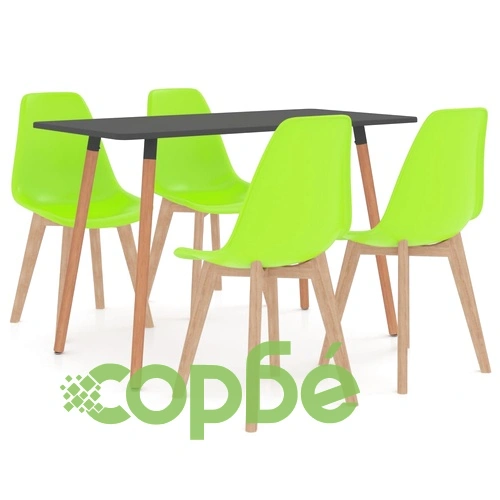 Трапезен комплект от 5 части, зелен ➤ топ цена ➤ sorbe.bg