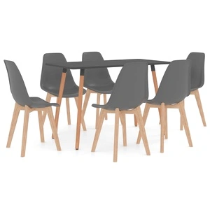 Трапезен комплект от 7 части, сив