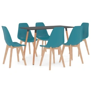 Трапезен комплект от 7 части, тюркоаз