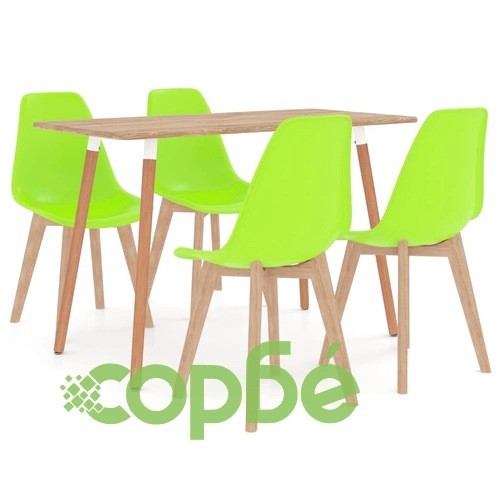 Трапезен комплект от 5 части, зелен ➤ топ цена ➤ sorbe.bg