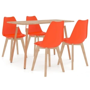 Трапезен комплект от 5 части, оранжев