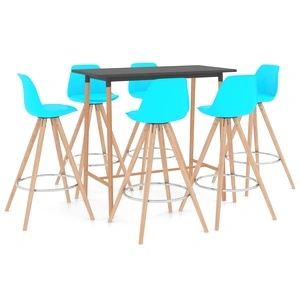 Бар комплект от 7 части, син