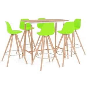 Бар комплект от 7 части, зелен