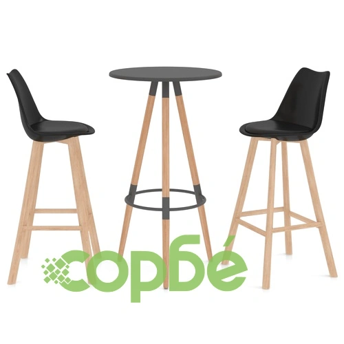 Бар комплект от 3 части, черен ➤ топ цена ➤ sorbe.bg