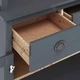 Висок шкаф Hill сив 90x40x180 см борово дърво масив