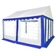 Градинска шатра, PVC, 3x4 м, синьо и бяло