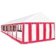 Градинска шатра, PVC, 6x14 м, червено и бяло