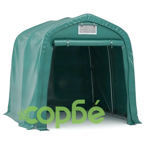 Гаражна тента, PVC, 2,4х2,4 м, зелена ➤ топ цена ➤ sorbe.bg
