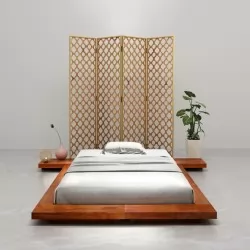 Рамка за легло японски футон, акациево дърво масив, 100x200 см