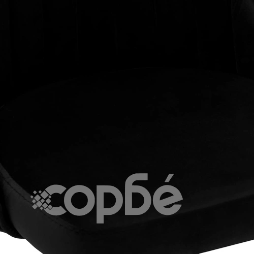 Трапезни столове, 6 бр, черни, кадифе ➤ топ цена ➤ sorbe.bg