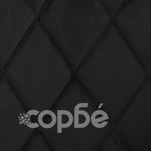 Трапезни столове, 4 бр, черни, кадифе ➤ топ цена ➤ sorbe.bg