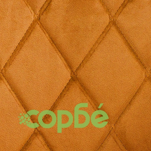 Трапезни столове, 4 бр, горчица, кадифе ➤ топ цена ➤ sorbe.bg