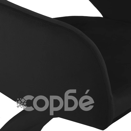 Трапезни столове, 4 бр, черни, кадифе ➤ топ цена ➤ sorbe.bg