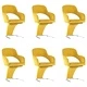 3056594  Dining Chairs 6 pcs Yellow Velvet (3x287780)