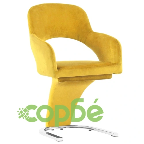 3056594  Dining Chairs 6 pcs Yellow Velvet (3x287780) ➤ топ цена ➤ sorbe.bg