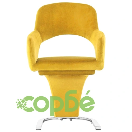 3056594  Dining Chairs 6 pcs Yellow Velvet (3x287780) ➤ топ цена ➤ sorbe.bg