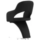 3056596  Dining Chairs 4 pcs Black Faux Leather (2x287782)
