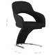 3056596  Dining Chairs 4 pcs Black Faux Leather (2x287782)