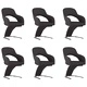 3056607  Dining Chairs 6 pcs Brown Faux Leather (3x287785)