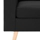 Комплект дивани, 2 части, текстил, черен