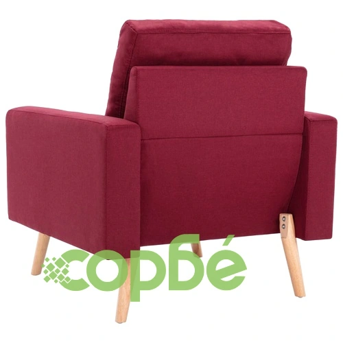 Комплект дивани, 2 части, плат, виненочервен ➤ топ цена ➤ sorbe.bg