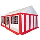 Градинска шатра, PVC, 4x6 м, червено и бяло