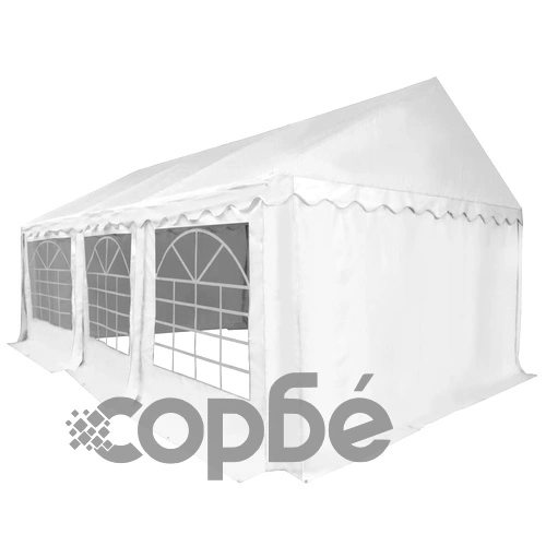 Градинска шатра, PVC, 4x6 м, бяла ➤ топ цена ➤ sorbe.bg