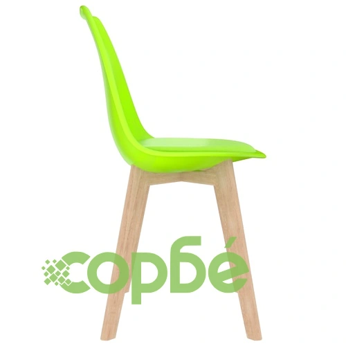 Трапезни столове, 6 бр, зелени, пластмаса ➤ топ цена ➤ sorbe.bg